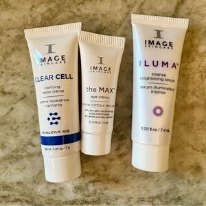 Image Skincare Safety Sealed Trio. Travel/Sample Size.Clear Cell. The MAX. Iluma